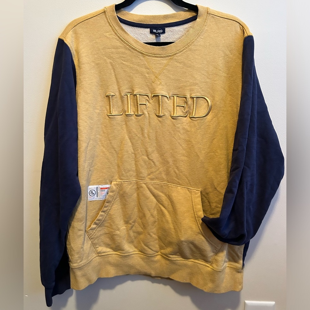 LRG Lifted Mens Color Block Pullover Sweatshirt M